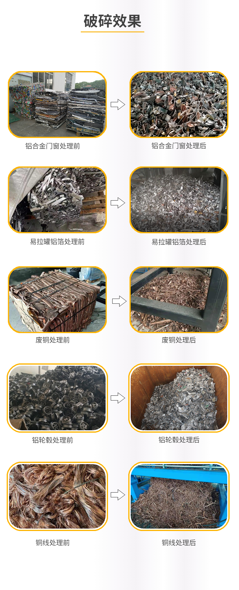 金属破碎物料图